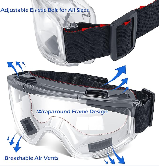 Clear Anti-Fog Safety Goggles