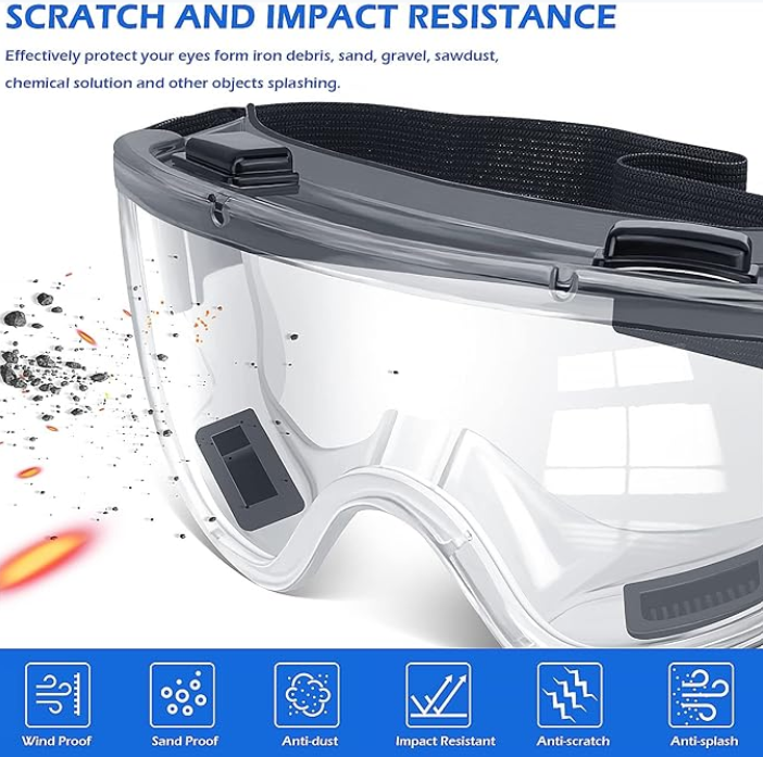 Clear Anti-Fog Safety Goggles