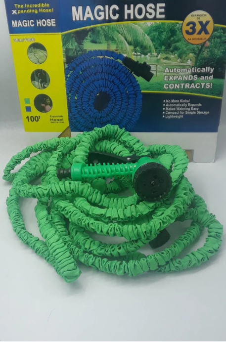 Expandable Garden Hose with Spray Nozzle