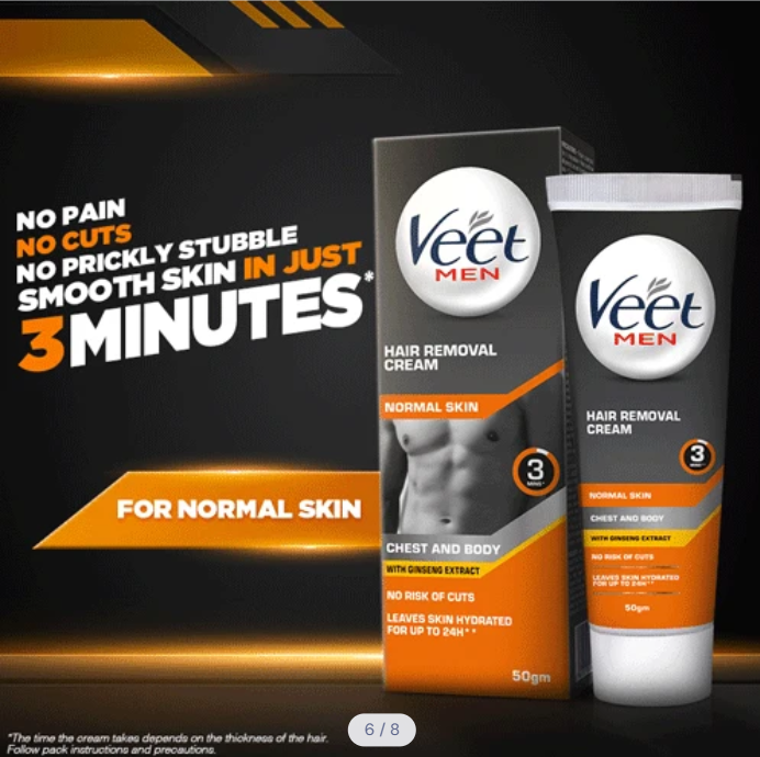Veet Men Hair Removal Cream – Chest & Body 50g