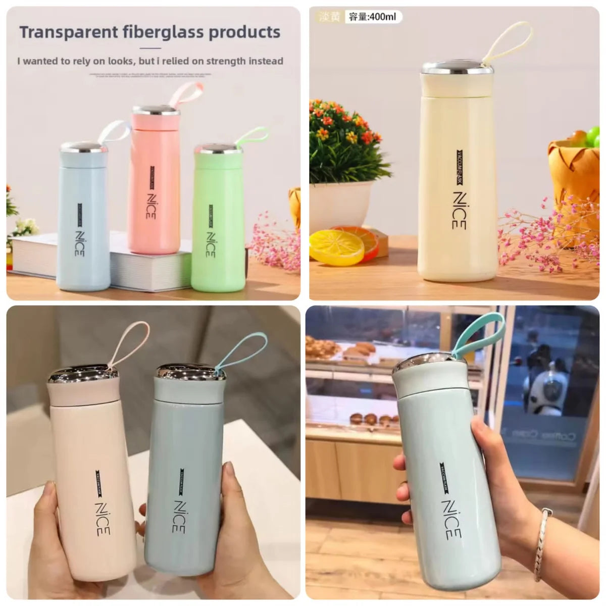 Nice Vacuum Flask – 500ml Stainless Steel Thermos Bottle